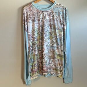 Disney Parks 50th Map Print Long Sleeve Shirt